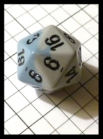 Dice : Dice - 20D - Chessex Half and Half Gray and Blue Lt and Black Numerals - Ebay Jul 2012